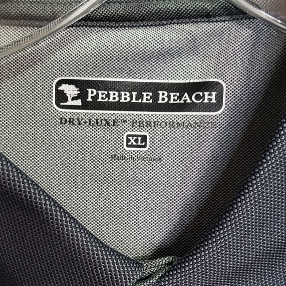 Pebble Beach Men's Colorblock Three Button Short Sleeve Polo Shirt Size XL - Picture 3 of 7